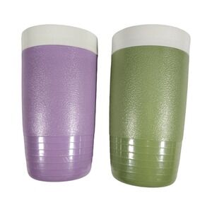 Federal Housewares Sunfrost Thermo Ware Tumblers Cups Set of 2 Purple Green